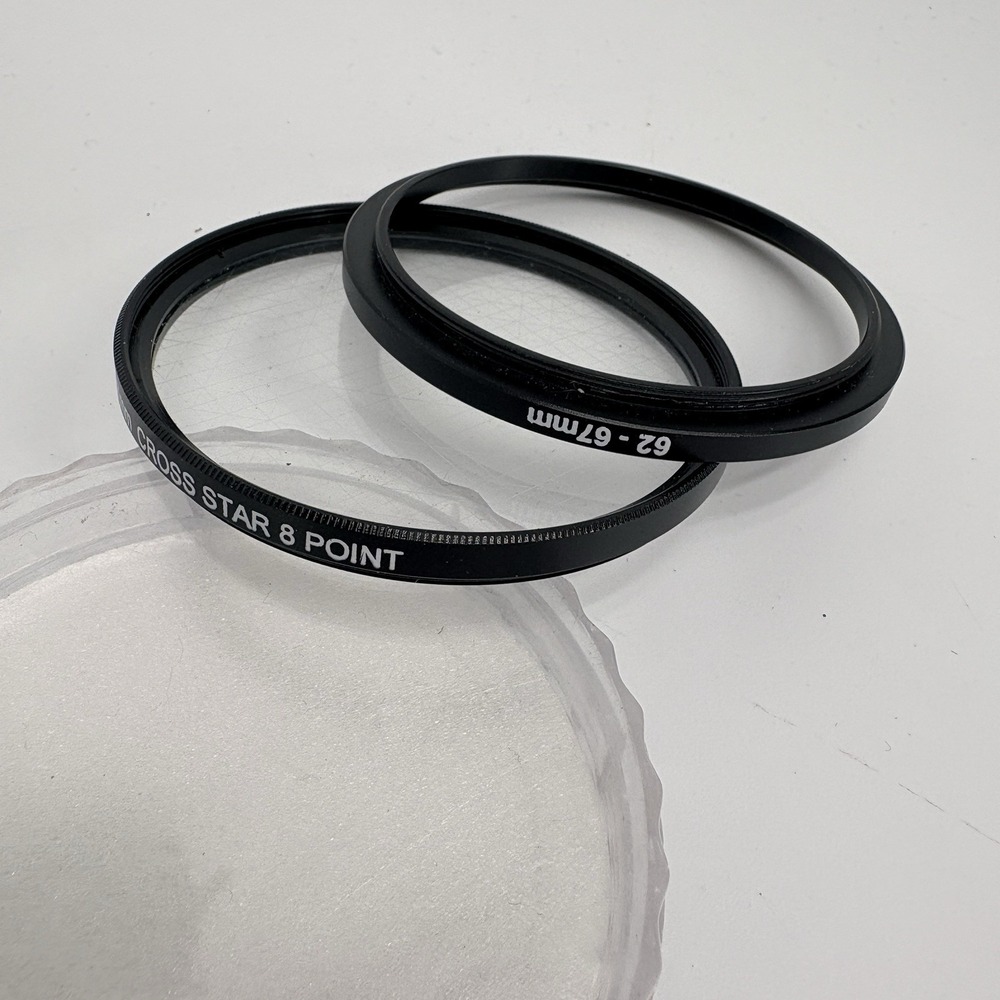 67mm Sunpak Cross Star 8 Point and Step Up Ring 62mm to 67mm